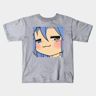 smug face izumi konata / lucky star Kids T-Shirt